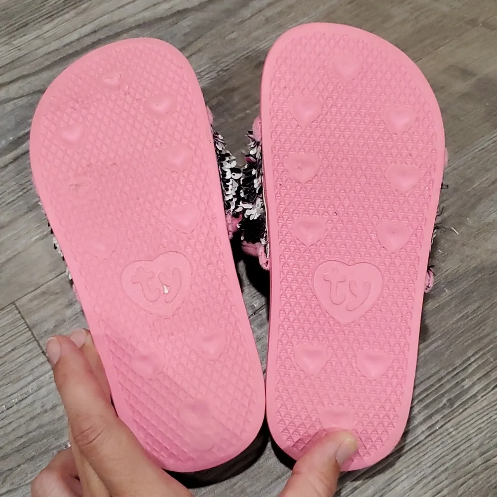 Ty Zebra Flippables Flip Flops  Size 1 to 3